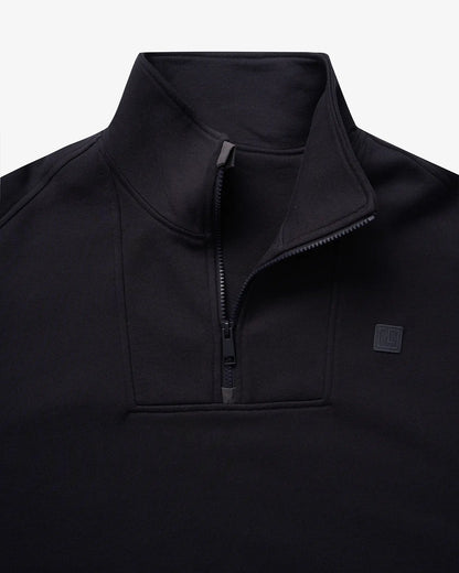 Men's Mixed Fabric Halfzip in Charcoal 03 #charcoal